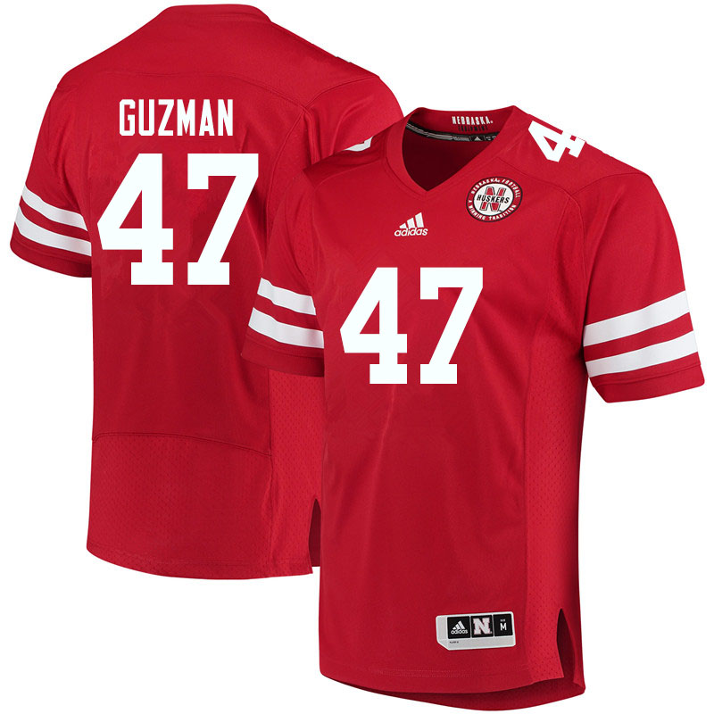 Men #47 Tyson Guzman Nebraska Cornhuskers College Football Jerseys Sale-Red